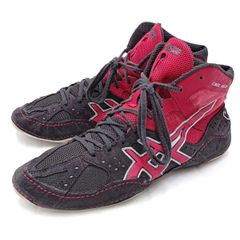 ASICS レスリングシューズ ブラック レッド - メルカリ