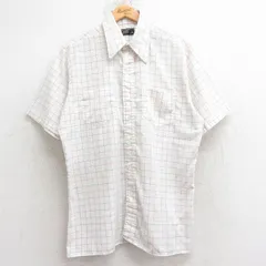 XL/古着 JCペニー 半袖 シャツ メンズ 70年代 70s 白他 チェック 26apr14