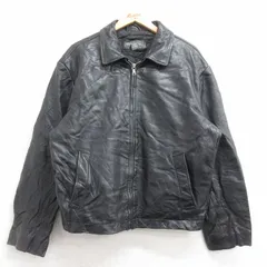 XL/古着 バナナリパブリック 長袖 レザー ジャケット メンズ 00年代 00s 黒 内側キルティング 26apr14のサムネイル