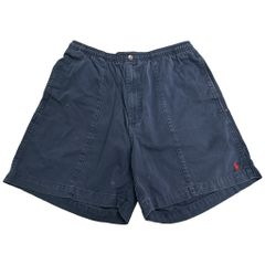 90년대 Polo by Ralph Lauren 폴로 랄프로렌 코튼 이지 반바지 네이비(맨즈 L) 중고 헌 옷 Y0836