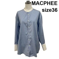 MACPHEE】 美品 麻100% ストライプシャツ レギュラータイプ - メルカリ