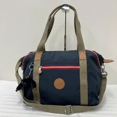 3291　KIPLING　キプリング　タグ付き　美品　ART　アート　2way　ショルダーバッグ　トートバッグ　ボストンバッグ　True Navy C　トゥルーネイビーC　ネイビー　紺　レディース　軽量　シンプル　カジュアル　ポケット多数のサムネイル