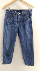 最終価格！ 値下げ不可品　〇6097 UNIQLO ユニクロ スリムストレートハイライズジーンズ 24インチ(61cm) ブルー