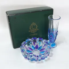 ＳＯＧＡ　ＧＬＡＳＳ ◆【花器】曽我ガラス/ロマンセット（灰皿・フラワーベース） F-6705 すまい 雑貨 ギフト ギフト【未使用】 