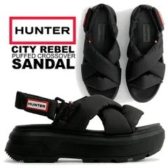ハンター ユニセックス シティ リベル パフド クロスオーバー サンダル ブラック HUNTER U CITY REBEL PUFFED CROSSOVER SANDAL BLACK ufd3116nyl-blk 靴 シューズ サンダルのサムネイル