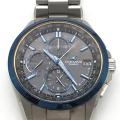 【中古】CASIO OCEANUS OCW-T2600 腕時計 シルバー ブラック ブルー カシオ オシアナス ソーラー Classic Line[10][240010517030]のサムネイル