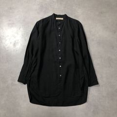 美品 mittan ミッタン 大麻シャツ リネン ネイビー 紺 濃紺 2 日本製