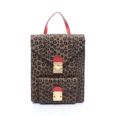 フェンディ FENDI リュックサック バックパック レオパード ブラウン キャンバス レザー バックパック レディース Used Aのサムネイル