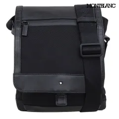 超美品 モンブラン MONTBLANC ナイトフライト レザー×ポリエステル メッセンジャー バッグ 斜め掛け 鞄 黒 ブラックのサムネイル