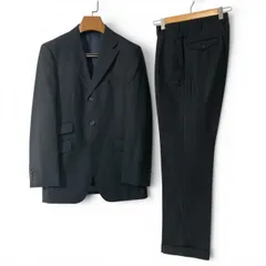 バーバリーブラックレーベル  BURBERRY BLACK LABEL ウールダークネイビーチェック セットアップスーツ 38R ダークネイビーチェック メンズ 正規品 26-HD015