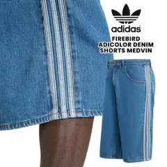 アディダス ファイヤーバード アディカラー デニム ショーツ ミディアムヴィンテージデニム adidas FIREBIRD ADICOLOR DENIM SHORTS MEDVIN kd1500 ウェア ボトムス デニム Gパン ショーツ 半ズボン