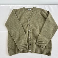 人気色】 LACOSTE ニット カーディガン ワニロゴ 緑〈0035〉 - メルカリ