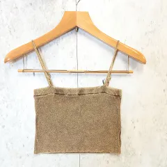 Chico チコ ニット チューブトップ インナー キャミソール ビスチェ カーキ Fサイズ □〇のサムネイル