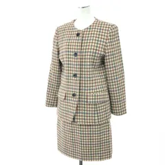Burberry's バーバリーズ セットアップ サイズ:7号11号 カシミヤアルパカ混/チェック/スカートスーツ VINTAGE   ブラウン レディース / 241019002122のサムネイル