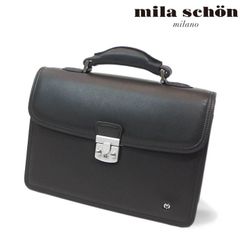 新品未使用 定価約6万】ミラショーン コンパクト ブリーフケース 本革 