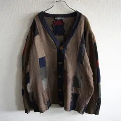 美品】GEOFFREY B.SMALL 【リメイク パッチワーク カーディガン】L