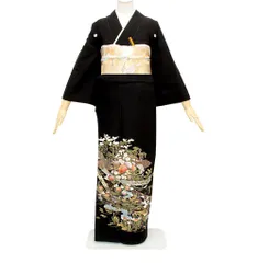 礼装用　黒留袖　 熨斗に流水松竹梅文　着物単品　【結婚式、披露宴などの祝い事に】旧レンタル商品