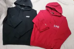 LMC 起毛 フーディー Tシャツ レッド/ブラックのサムネイル