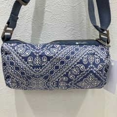 レスポートサック】ペイズリー バンダナ柄 2wayショルダーバッグ 白×紺 