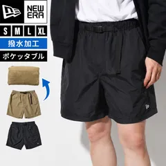 ショートパンツ ニューエラ NEWERA メンズ レディース 撥水 ポケッタブル 膝上 短め 短パン 半パン ハーフパンツ ナイロンパンツ ショーツ ポケット付き おしゃれ 黒 カーキ S M L XL 14774224のサムネイル