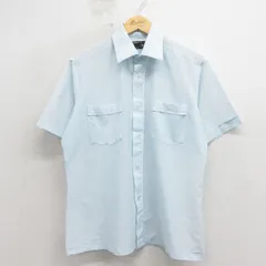 L/古着 JCペニー 半袖 シャツ メンズ 80年代 80s 薄紺他 ストライプ 26apr15