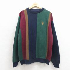 ZANOBETTI ザノベッティ ニット 総柄 イタリア製 LLサイズ グリーン 