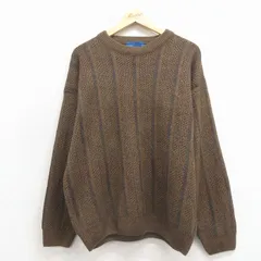XL/古着 タウンクラフト 長袖 セーター メンズ 90年代 90s アクリル クルーネック 茶他 26apr15のサムネイル