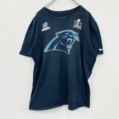 NIKE　ナイキ　PANTHERS　パンサーズ　半袖プリントTシャツ　スウッシュ　黒　ブラック　XLサイズ　古着【値引き交渉OK！】