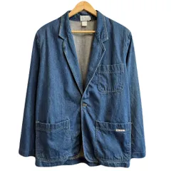 BILL BLASS テーラードジャケット デニムジャケット コットンジャケット ノーベント 青 ブルー サイズ14 No.H154
