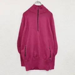 NIKE GOLF　ナイキゴルフ　ハーフジップウールニットセーター　ピンク　Lサイズ　古着【値引き交渉OK！】のサムネイル