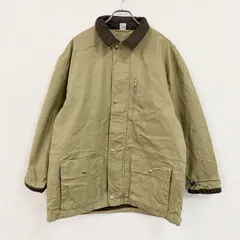 ～90s　ハンティングジャケット　ダックジャケット　レザーカラー　ヴィンテージ　ベージュ　Lサイズ　古着【値引き交渉OK！】のサムネイル