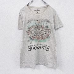 Harry Potter 해리포터 반소매 프린트 T셔츠 Hogwarts 호그와트 회색 그레이 M사이즈 헌옷[가격 인하 교섭 OK!]