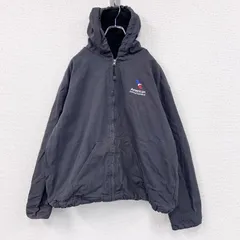 90s～　STEELGCUARD　フルジップダックパーカー　ヴィンテージ　紺　ネイビー　XLサイズ　古着【値引き交渉OK！】のサムネイル