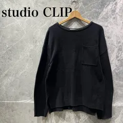 STUDIO CLIP レディース M 黒 トレーナー ゆったり シンプル 秋冬