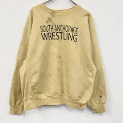 00s　Champion　チャンピオン　プレミアムリバースウィーブ　スウェット/トレーナー　イエロー　2XLサイズ　古着【値引き交渉OK！】