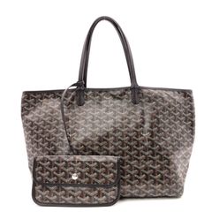 GOYARD ゴヤール サンルイ PM トートバッグ PVC レザー ブラック系 ショルダーバッグ