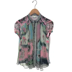 ETRO エトロ 半袖ブラウス サイズ:42 シルク100％/バンドカラー/花柄/総柄/シアー    マルチカラー レディース / 240001203081
