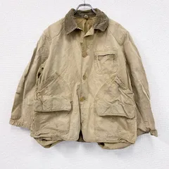 70s　ハンティングジャケット　コーデュロイカラー　TALONジップ　6ポケット　ヴィンテージ　ベージュ　古着【値引き交渉OK！】のサムネイル