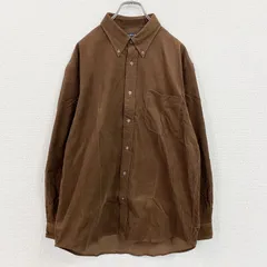 　～00s　UNIQLO　ユニクロ　長袖コーデュロイシャツ　ボタンダウンシャツ　茶色　ブラウン　XLサイズ　古着【値引き交渉OK！】