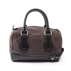 セリーヌ CELINE ハンドバッグ ダークブラウン/ブラック レザー レザー ハンドバッグ レディース Used B