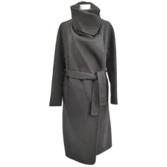 HERMES エルメス ベルテッド ガウンコート 4H0118DA 36 ブラック【春秋冬】【♀】【S】【レディース】★■613932【中古】のサムネイル