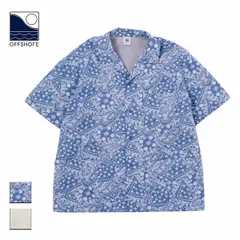 【新品】 OFFSHORE オフショア PAISLEY SHIRTS メンズ/レディース ブルー/ベージュ S-XL OS26-2SH-003のサムネイル