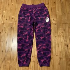 A BATHING APE パープルカモ スウェットパンツ - メルカリ