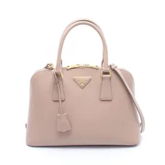 プラダ PRADA ハンドバッグ SAFFIANO LUX 2WAY 1BA837 ピンク サフィアーノレザー トライアングルロゴ 2wayハンド レディース Used B