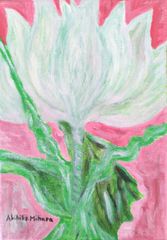 Akihiko Mihara, Salon d'Automne selected artist [KODAIBANA] Oil painting, SM size, original oil drawing, fine art, contemporary art, small piece, painting, botanical illustration, realistic painting, flower, artwork, oil painting, flower painting, canvas art, interior coordination