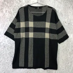 CAMBIO カンビオ ビッグ チェック ニット TS ブラック □〇のサムネイル
