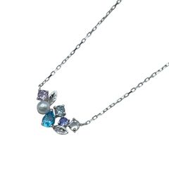 △極上品△4℃ ヨンドシー ネックレス 7Pダイヤ ブルー 1 - メルカリ