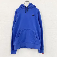 NIKE　ナイキ　スウェットパーカー/フーディー　スウッシュ　刺繍ロゴ　青　ブルー　Mサイズ　古着【値引き交渉OK！】