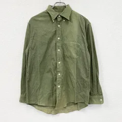～00s　OLD UNIQLO　オールドユニクロ　長袖コーデュロイシャツ　ボタンダウンシャツ　カーキ　Mサイズ　古着【値引き交渉OK！】
