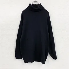 KATHRINE HAMNETT　キャサリンハムネット　タートルネックウールニットセーター　黒　ブラック　Lサイズ　古着【値引き交渉OK！】のサムネイル